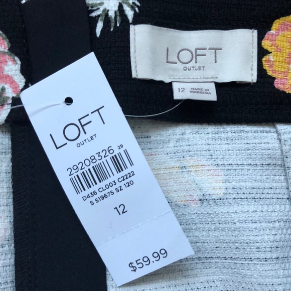 LOFT Bouquet Straight Skirt - Picture 4 of 4